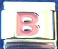 Italian Charms - Fits Nomination - Letters - PINK B